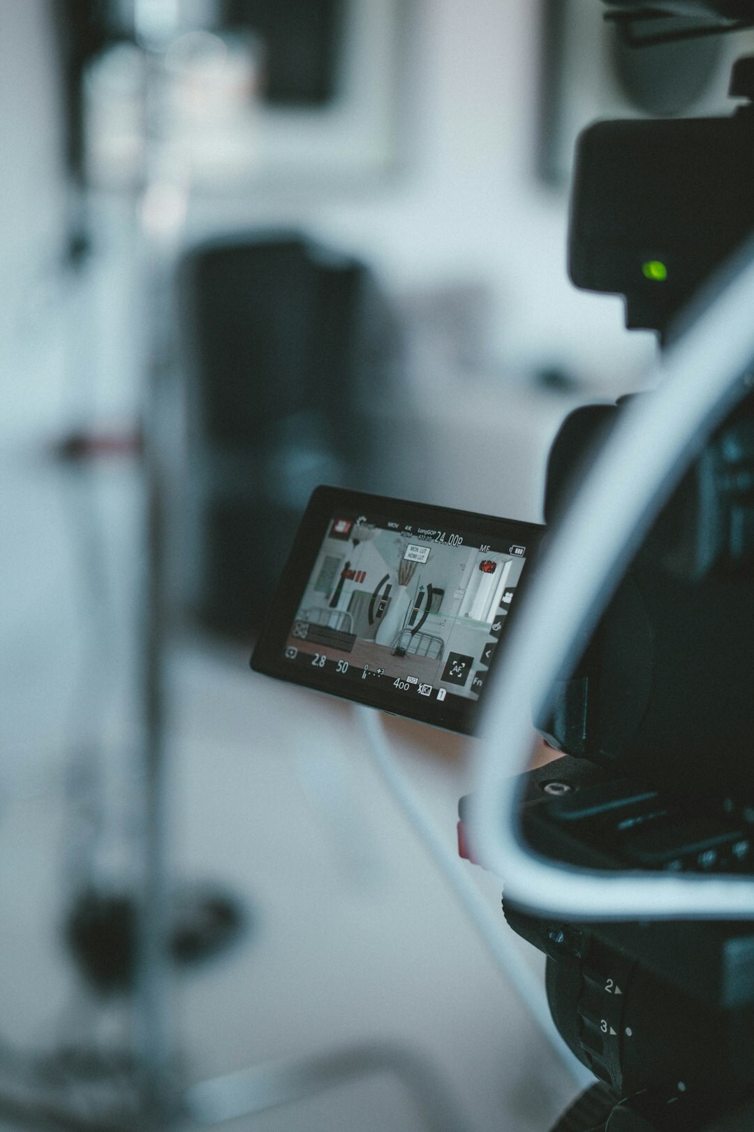 Camera operator filming a live studio production